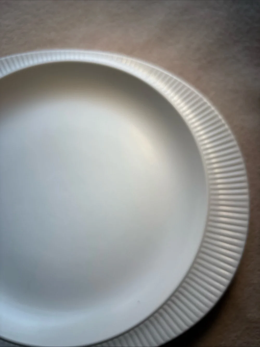 White Textured Ceramic Dinner Plate - Classic Home Dining